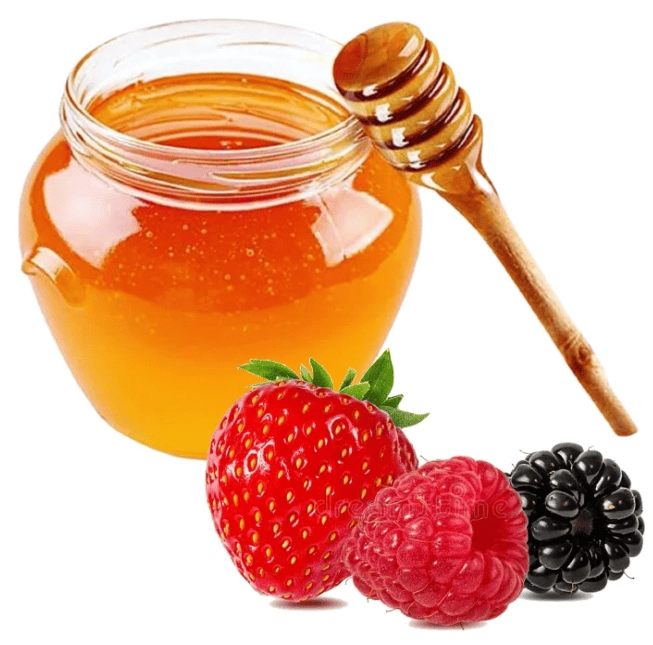 Honey + Fruits, Mel com Morango e Amora, 250g, ‎Apis Nativa