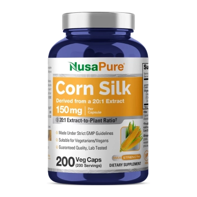 Corn Silk 150mg, Bem Estar Renal e do Trato Urinário, 200 Cápsulas Vegetais, NusaPure