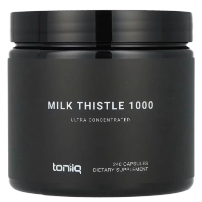 Milk Thistle 1000mg, Cardo-mariano, 240 Cápsulas, Toniiq