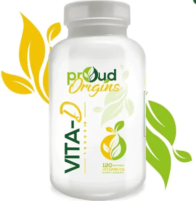 Vitamina D 10000UI, 120 Cápsulas, Proud Origins