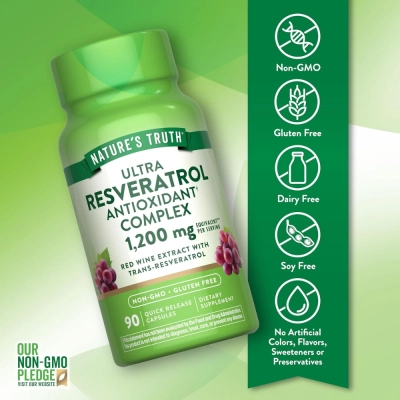 Resveratrol Complex, 90 Cápsulas, Nature’s Truth