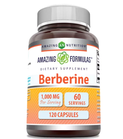 Berberina 1000mg, 120 Cápsulas, Amazing Formulas