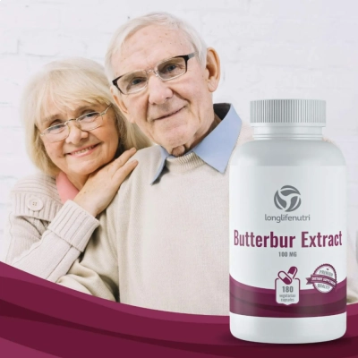 Extrato de Butterbur 100mg, 180 Cápsulas, Long Life Nutri