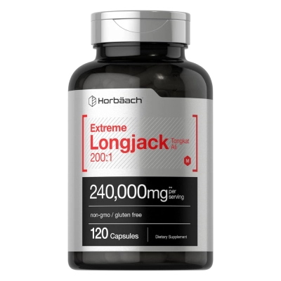 Extreme Longjack, 240,000mg, Fórmula de Testosterona, 120 cápsulas, Horbaach