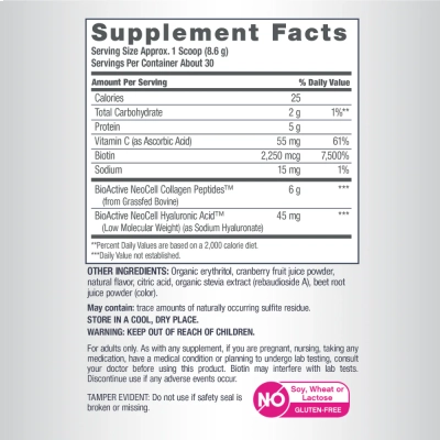 Collagen Beauty Infusion, Cranberry Cocktail, 258g, Neocell 