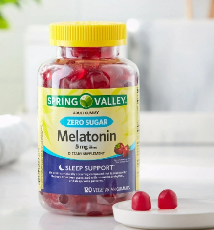 Melatonina 5mg, 120 Gomas Zero Açúcar, Spring Valley
