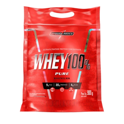 Whey 100% Pure,  Sabores, 900g, IntegralMedica