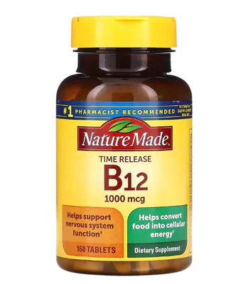 Vitamina B12, 1000mcg, 160 Comprimidos, Nature Made