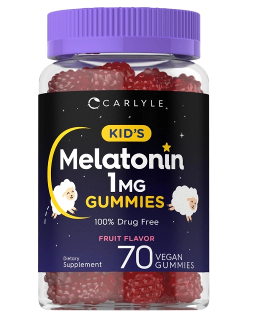 Melatonina Kids 1mg, 70 Gomas Sabor de Frutas, Carlyle
