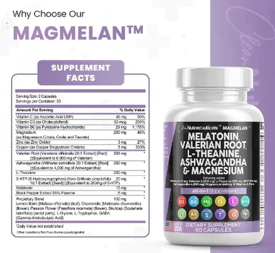 Melatonina 10mg com Valerian Root, L-theanine, Ashwagandha e Magnésio, 60 Cápsulas, Clean Nutraceuticals