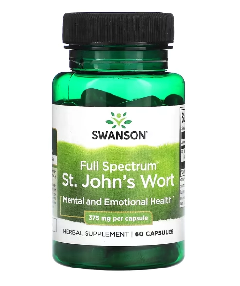 St. John's Wort (Erva de São João), 375mg, 60 cápsulas, Swanson