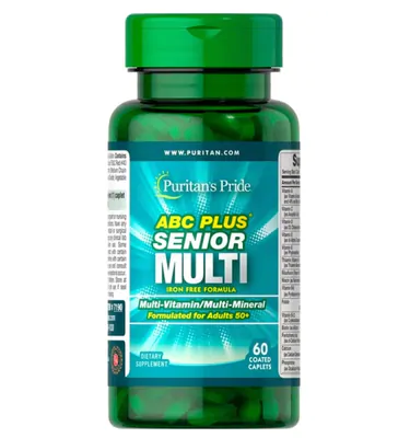 Multivitamínico Multimineral, ABC Plus Sênior, 60 Capsulas, Puritan's Pride