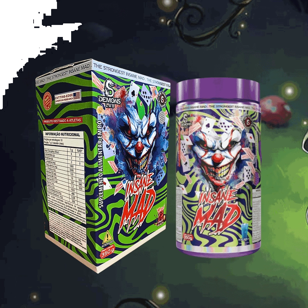 Pré-Treino Insane Mad, 350g Fruit Punch - Demons Lab