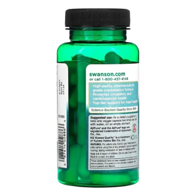 AjiPure L-Arginina 540mg com L-Citrulina, 60 Cápsulas, Swanson