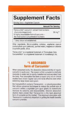 CurcuminRich, Theracurmin, 30 Cápsulas, Natural Factors
