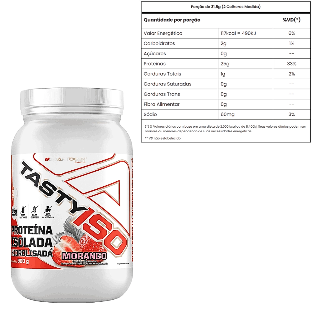 Whey Isolado Hidrolisado, 900g, Tasty Iso, Adaptogen