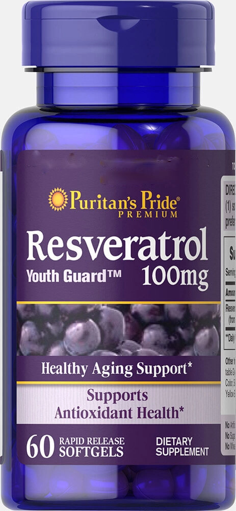 Resveratrol, 100Mg, 60 Cápsulas, Puritan's Pride