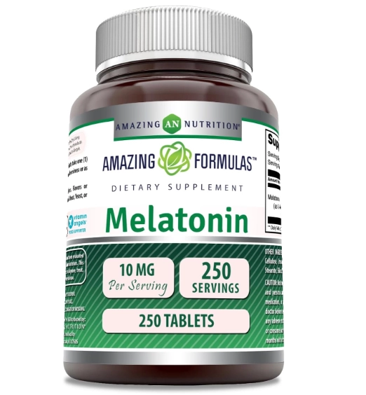 Melatonina 10mg, 250 Comprimidos, Amazing Formulas