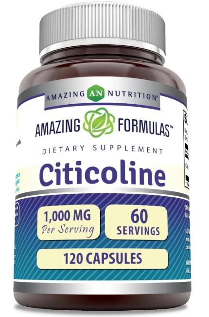 Citicolina 1000mg, 120 Cápsulas, Amazing Formulas