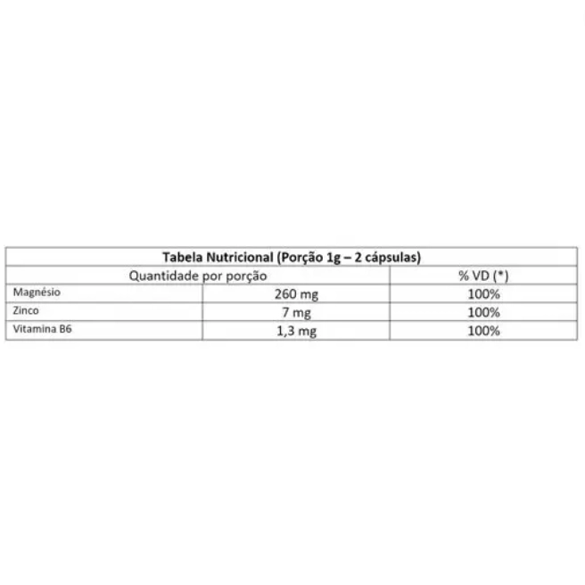 Zma (Zinco+Magnésio+Vitamina B6), 60 Cápsulas