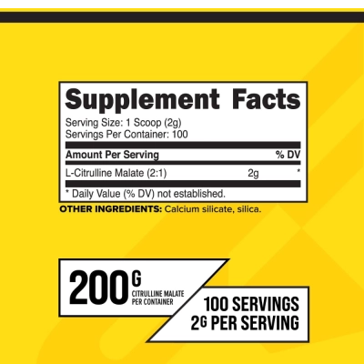 Citrulline Malate Unflavored , 200g, Primaforce
