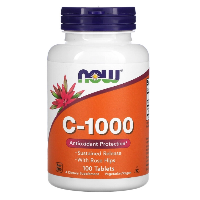 Vitamina C, 1000mg , 100 Comprimidos, Now
