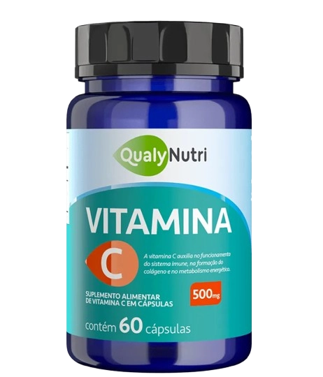 Vitamina C 500mg, 60 Cápsulas, QualyNutri
