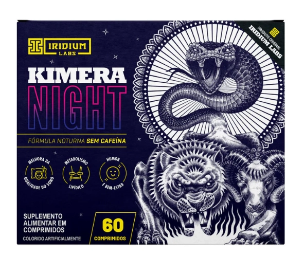 Kimera Night,  Redução da Ansiedade e Controle do Apetite, 60 Comprimidos, Iridium Labs