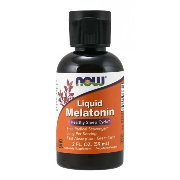 Melatonina, 3mg, Líquida, 59ml Now, importada