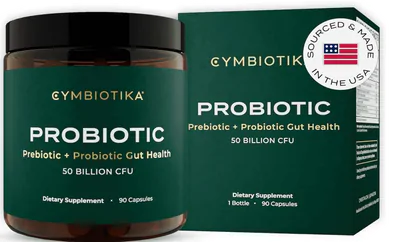 Probiótico + Prebiótico, Saúde intestinal e Saúde Digestiva, 90 Cápsulas, Cymbiotika