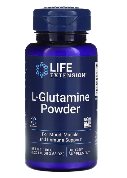 L-Glutamina em pó, 100g, Life Extension