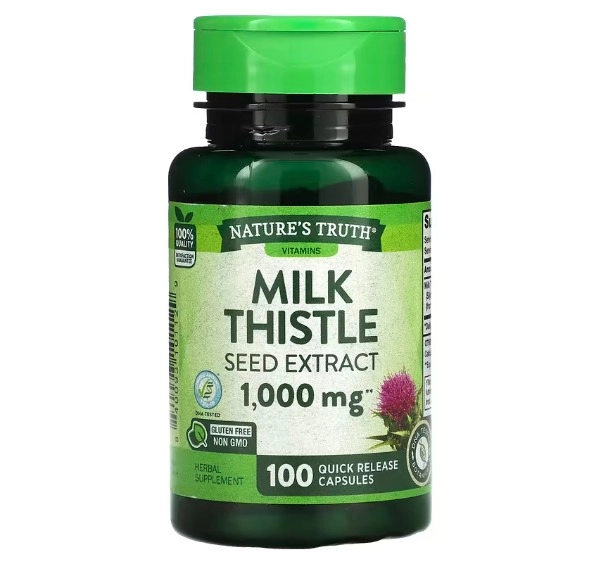 Milk Thistle,  1.000mg, 100 Cápsulas, Nature's Truth