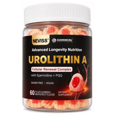 Urolitina A, Nutrição Avançada para Longevidade e Energia Celular, 500mg,  60 Gomas, Neviss