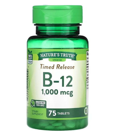 Vitamina B12, 1000mcg, 75 Comprimidos, Nature's Truth