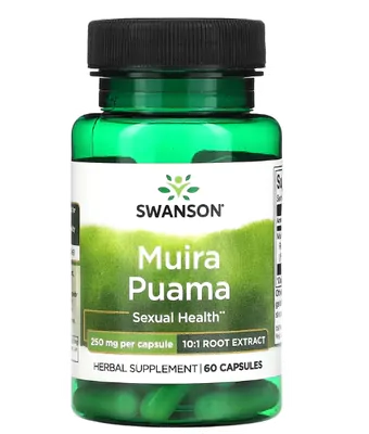 Muira Puama, 250mg, 60 Cápsulas, Swanson