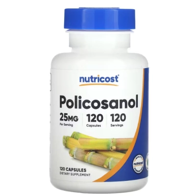 Policosanol 25mg, 120 Cápsulas, Nutricost