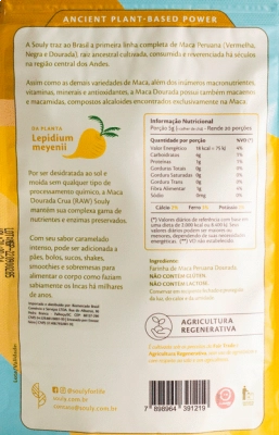 Maca Dourada em Pó (Concentrada), 100g, Souly