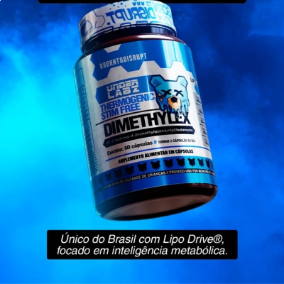 Dimethylex Thermogenic Stim Free, Queima de Gordura, 60 Cápsulas, Under Labz