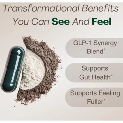 GLP-1 1500mg, Auxílio no Controle da Fome e no Metabolismo, 60 Cápsulas, Plus+Ultra