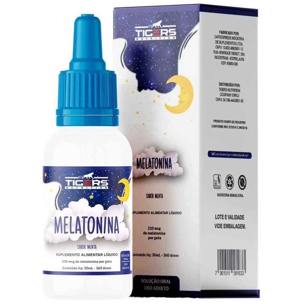 Melatonina, 210mcg, 30ml, Tigers Nutrition