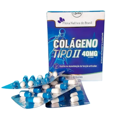Colágeno Tipo II, 40mg, 60 Cápsulas, Flora Nativa