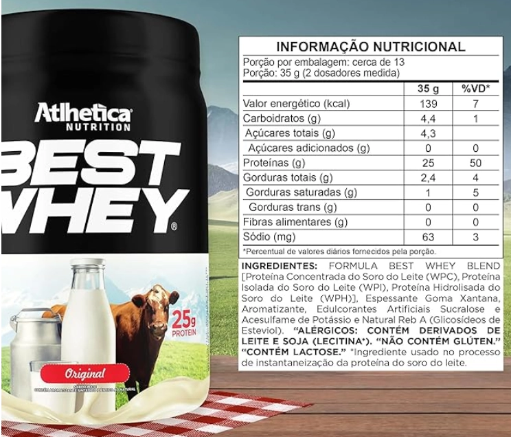Best Whey, 900g, Sabor Original, Atlhetica Nutrition