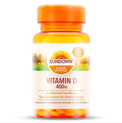 Vitamina D, 400iu, 100 Unidades, Sundown