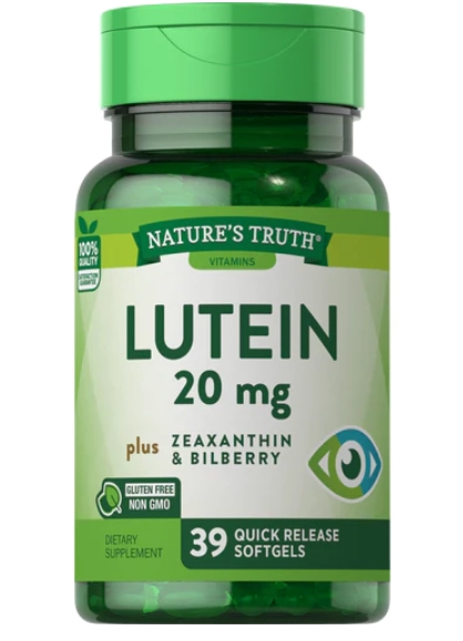 Luteína 20mg, com Zeaxantina, 39 cápsulas, Nature's Truth
