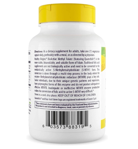 Methyl Folate 800mcg, 120 Cápsulas, Healthy Origins