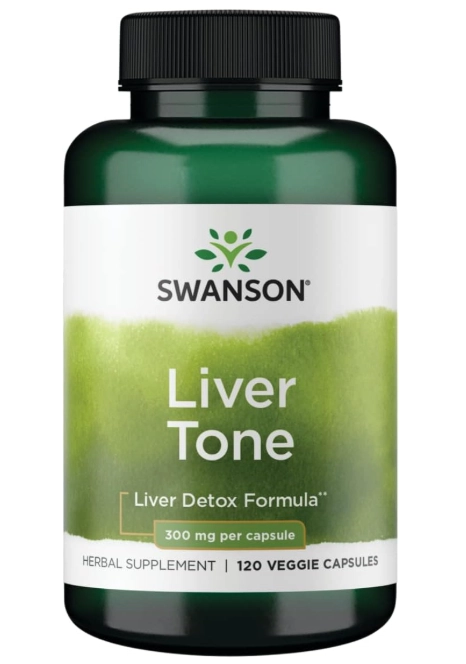 Liver Tone 300mg, Fórmula de Desintoxicação do Fígado, 120 Cápsulas, Swanson