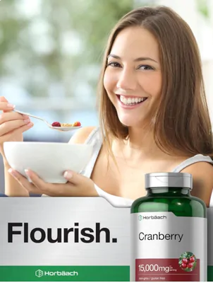 Cranberry 15000mg, Com Vitamina C, 250 cápsulas, Horbaach