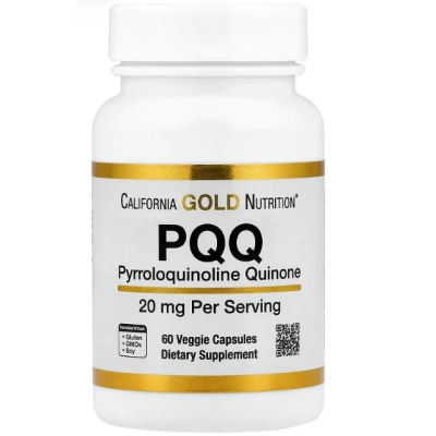PQQ 20mg Pyrroloquinoline Quinone, Cápsulas em Gel Opções, California Gold