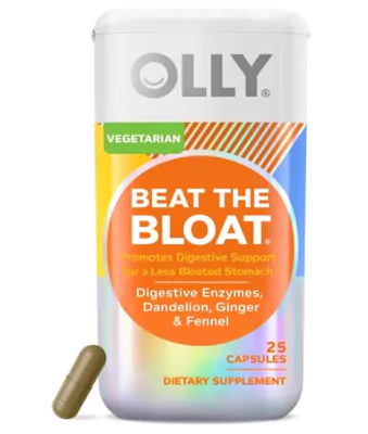 Beat The Bloat, Alívio do inchaço abdominal, 25 Cápsulas, OLLY