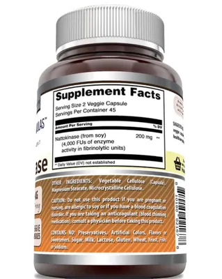 Nattokinase 200mg, 4000FU, 90 cápsulas, Amazing Formulas